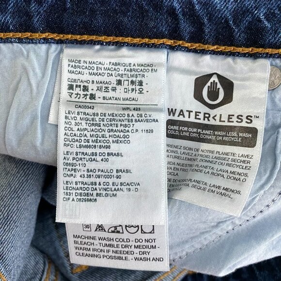 Levi's Premium Wedgie Straight Jeans Button Fly High Rise NWOT Women's Size 24W - Picture 10 of 11